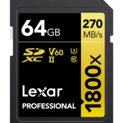 商品画像:SDXCカード 64GB 1800x UHS-II U3 V60 LSD1800064G-BNNNJ
