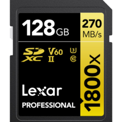 商品画像:SDXCカード 128GB 1800x UHS-II U3 V60 LSD1800128G-BNNNJ