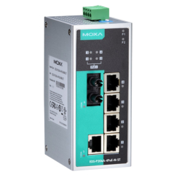 商品画像:産業用6ポートIEEE 802.3af/at PoE+アンマネージドイーサネットスイッチ マルチST EDS-P206A-4POE-M-ST