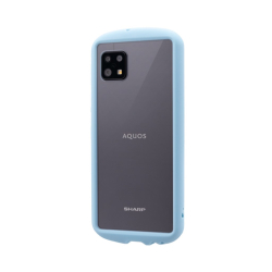 商品画像:AQUOS sense6 SH-54B/SHG05/AQUOS sense6s SHG07 耐衝撃背面クリアケース「madeu」ライトブルー LP-D21WQ1SCPBL