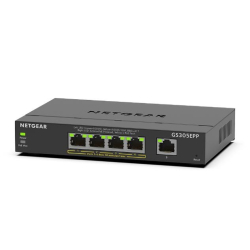 商品画像:SOHO/家庭向け POE+対応 ギガビット5ポート アンマネージプラススイッチ(GS305EPP) GS305EPP-100JPS