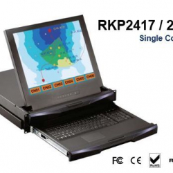 商品画像:2U 17インチLCDモニター/キーボード/ドロアー タッチパッドマウス PS/2&USBコンボ/ショート RKP2417E