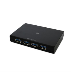 商品画像:USB3.0 4ポート USBハブ (ACアダプタ/バスパワー) ブラック PL-US3H400-BK