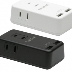 商品画像:コンパクトUSB2ポート給電機能付マルチタップ PPS-UTAP3BBK