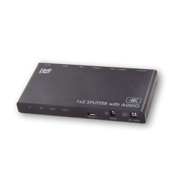 商品画像:4K60Hz/ダウンスケール対応 外部音声出力付 HDMI分配器(1入力2出力) RS-HDSP2PA-4K