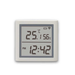商品画像:デジタル時計搭載 スマート温湿度計 RS-BTTHM1
