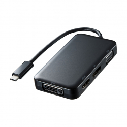 商品画像:USB Type C-HDMI/VGA/DVI/DisplayPort変換アダプタ AD-ALCHVDVDP