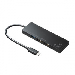 商品画像:USB Type Cコンボハブ カードリーダー付き ブラック USB-3TCHC16BK