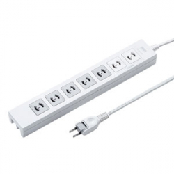 <サンワサプライ>電源タップ 2P・7個口 5m TAP-F27-5KP