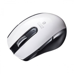 商品画像:Bluetooth 4.0 ブルーLEDマウス(5ボタン・左右対称)ホワイト MA-BTBL171W