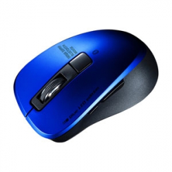 商品画像:静音Bluetooth 5.0 ブルーLEDマウス(5ボタン・ブルー) MA-BTBL155BL