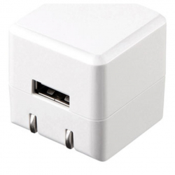 商品画像:キューブ型USB充電器(1A・高耐久タイプ・ホワイト) ACA-IP70W