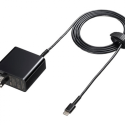 商品画像:USB Power Delivery対応AC充電器(PD45W・TypeCケーブル一体型) ACA-PD75BK