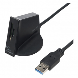 商品画像:USB3.2 Gen1 カードリーダー(読み込み専用) ADR-3MSRO1BK