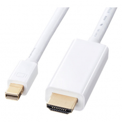 商品画像:ミニDisplayPort-HDMI変換ケーブル 1m KC-MDPHDA10