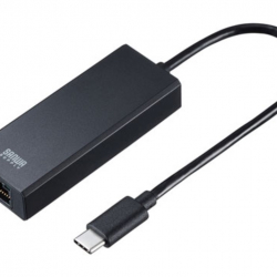 商品画像:USB3.2 Type-C-LAN変換アダプタ(2.5Gbps対応) USB-CVLAN6BK