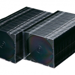 商品画像:Blu-ray・DVD・CDケース(スリムタイプ・100枚セット・ブラック) FCD-PU100MBKN