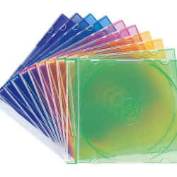 商品画像:Blu-ray・DVD・CDケース(スリムタイプ・10枚セット・5色ミックス) FCD-PU10MXN