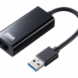 商品画像:USB3.2-LAN変換アダプタ(ブラック) USB-CVLAN1BKN