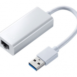 商品画像:USB3.2-LAN変換アダプタ(ホワイト) USB-CVLAN1WN
