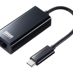 商品画像:USB3.2 TypeC-LAN変換アダプタ(ブラック) USB-CVLAN2BKN