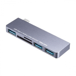 商品画像:USB Type-Cハブ(カードリーダー付き) USB-3TCHC18GY