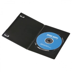 商品画像:スリムDVDトールケース(1枚収納・30枚セット・ブラック) DVD-TU1-30BKN