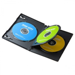 商品画像:DVDトールケース(3枚収納・10枚セット・ブラック) DVD-TN3-10BKN