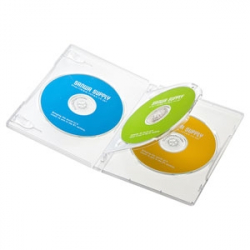 商品画像:DVDトールケース(3枚収納・10枚セット・クリア) DVD-TN3-10CL