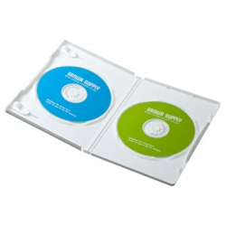 商品画像:DVDトールケース(2枚収納・10枚セット・ホワイト) DVD-TN2-10WN