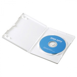 商品画像:DVDトールケース(1枚収納・10枚セット・ホワイト) DVD-TN1-10WN