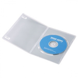 商品画像:スリムDVDトールケース(1枚収納・10枚セット・クリア) DVD-TU1-10CLN