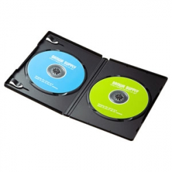 商品画像:DVDトールケース(2枚収納・3枚セット・ブラック) DVD-TN2-03BKN