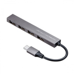 商品画像:USB Type-C USB2.0 4ポート スリムハブ USB-2TCH23SN