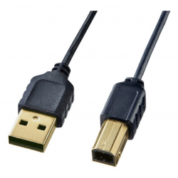 商品画像:極細USBケーブル(USB2.0 A-Bタイプ) KU20-SL05BKK
