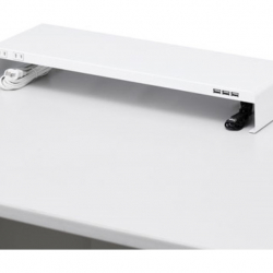 商品画像:電源タップ+USBポート付き机上ラック(W600xD200 ホワイト) MR-LC202WN