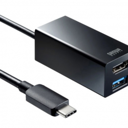 商品画像:USB Type-Cハブ付き HDMI変換アダプタ USB-3TCH35BK