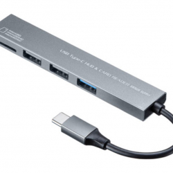 商品画像:Type-C 3ポート コンボスリムハブ(カードリーダー付き) USB-3TCHC19S