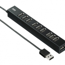 商品画像:USB2.0ハブ(10ポート) USB-2H1001BKN