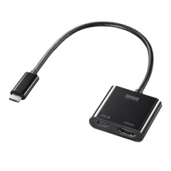 商品画像:USB Type C-HDMI変換アダプタ(4K/60Hz/PD対応) AD-ALCPHDPD