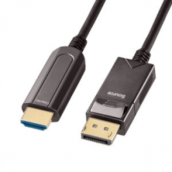 商品画像:DisplayPort-HDMI変換光ファイバーケーブル 10m KC-DPHDFB100