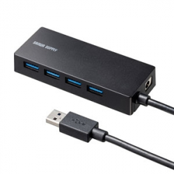 商品画像:HDD接続対応 USB3.2 Gen1 4ポートハブ USB-3HTV433BK