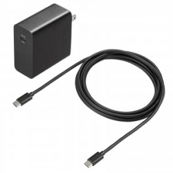 商品画像:USB PD対応AC充電器(PD65W・TypeCケーブル付き) ACA-PD91BK