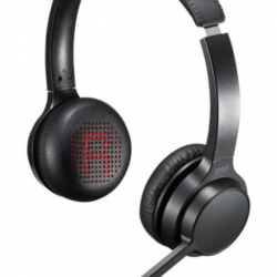 商品画像:Bluetoothヘッドセット(両耳タイプ・単一指向性) MM-BTSH62BK