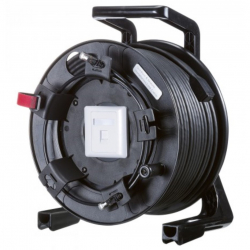 商品画像:屋外用巻取り延長CAT6A LANケーブル KB-MKE21BK