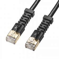 商品画像:4方向固定CAT6A STP LANケーブル KB-T6ASYL-002BK