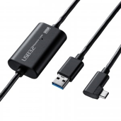 商品画像:USB3.2 A-TypeCロングケーブル(5m・VRヘッドセット対応) KB-USB-RLC305