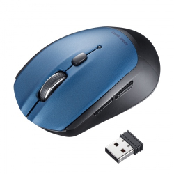 商品画像:ワイヤレスブルーLEDマウス(5ボタン) MA-WB509BL
