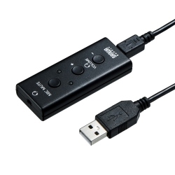 商品画像:USBオーディオ変換アダプタ(4極ヘッドセット用) MM-ADUSB4N