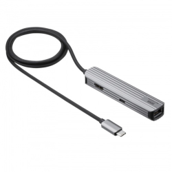 商品画像:USB Type-Cマルチ変換アダプタ(HDMI+LAN付) USB-3TCHLP7S-1